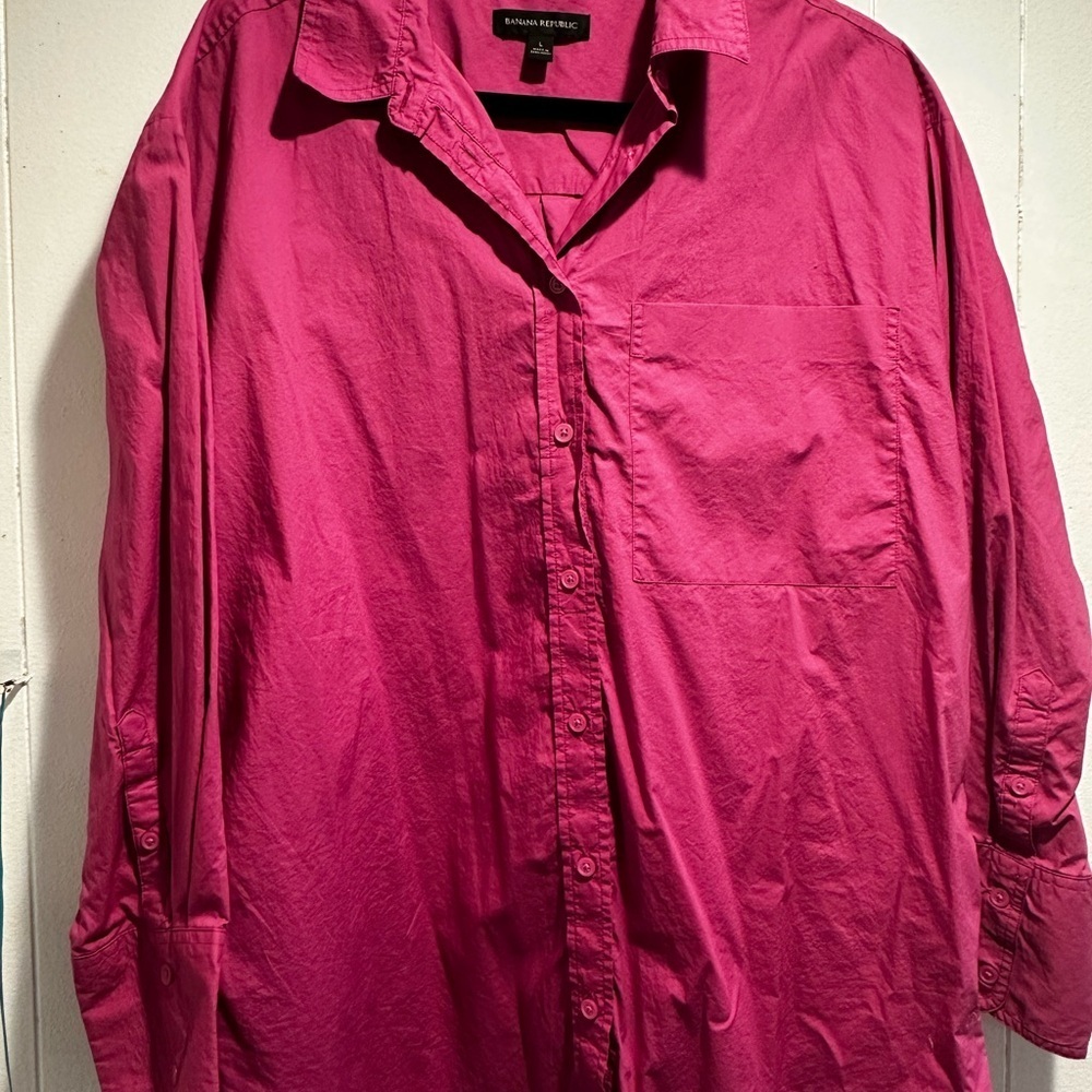 Banana Republic Pink Long Sleeve Tee